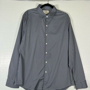 Ministry of Supply Classic Navy Plaid‎ Men's AeroZero Shirt Size XL